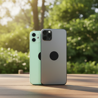 Boîtier de téléphone portable en alliage d'aluminium reconditionné officiellement pour 11 Pro Max, coque arrière de conversion, 100% compatible garanti