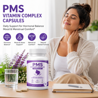 Astrawell PMS Relief Vitamine Complex Capsules met Chasteberry, Citroenmelisse en Dong Quai voor vrouwen, voor hormoonbalans