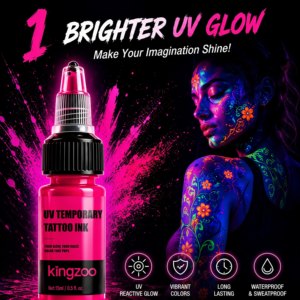 <span class=keywords><strong>Tinta</strong></span> de <span class=keywords><strong>Tatuaje</strong></span> UV Profesional de 15 ml, Pigmento Fluorescente Reactivo a la Luz Negra, Alta Saturación, Larga Duración, Fácil de Aplicar para Tatuajes - Product Image 2