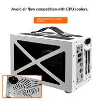 Mini-ITX Full Tower Acrylic Case Portable Compact Office DIY Simple Empty Case Mini Case Compact Beautiful Case Lightning Mouse