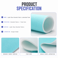 Tissu en mousse laminée de velours pour orthèses de rééducation médicale, équipement de protection sportif, doublure de casque, doublure de ceinture de protection lombaire
