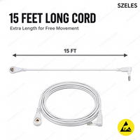 Bande antistatique de qualité industrielle avec cordon enroulé et pince crocodile |   Bracelet antistatique en métal ESD durable