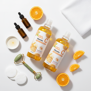 Sérum pour le visage et le corps à 100% de vitamine C, arbutine, niacinamide, qualité injectable X10, pour tous les types de peau, améliore l'élasticité, éclaircit, 500 ml - Product Image 4