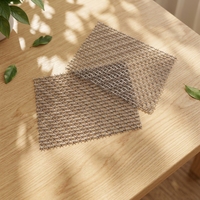 Insert en treillis métallique tissé sur mesure, finition cuivre antique, avec service de découpe, pour la décoration de meubles de cuisine de luxe en acier inoxydable