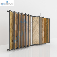Présentoir personnalisé pour échantillons de revêtements de sol en vinyle, bois, parquet, bois franc et carrelage céramique, avec pages tournantes publicitaires