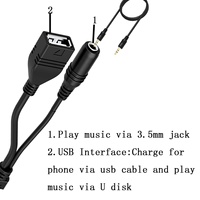 Adaptateur audio stéréo pour voiture CHELINK avec câble AUX, connecteur USB et prise d'entrée auxiliaire 3,5 mm pour Ford Falcon Territory