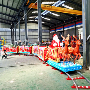 Tren de acero con temática navideña para parques temáticos y centros comerciales, equipo de atracciones para niños - Product Image 1