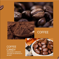 Permen Kopi Tanpa Gula, Kemasan Kaleng, Tablet Kopi Tekan, Kopi Instan Kunyah, Grosir, Camilan Penyegar Kantor