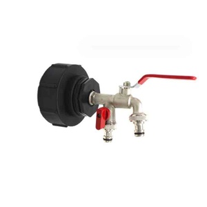S100 X 8 Double Head IBC Tank Adapter for IBC Ton Barrels Fittings IBC Tote Barrels Valve Garden Hose <b>Quick</b> <b>Connector</b> - Product Image 1