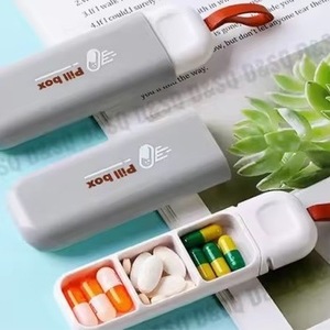 Portable Pill <b>Box</b> Mini Plastic Case With Strap For Daily Medication <b>Storage</b> - Product Image 2