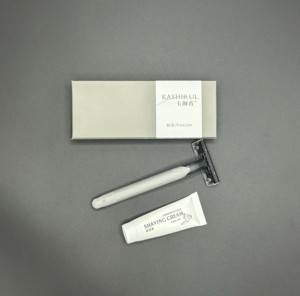 Customized Luxury Hotel One-time Use Eco-friendly Grey Premium Standalone Packaging Toiletry Set Shower Gel Toothbrush <strong>razor</strong> - Product Image 6