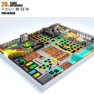 แทรมโพลีนสำหรับเด็กแบบมีสไลเดอร์ขนาดใหญ่แบบโต้ตอบเล่นได้สนามเด็กเล่นในร่มแบบนุ่มสำหรับเด็ก - Product Image 1