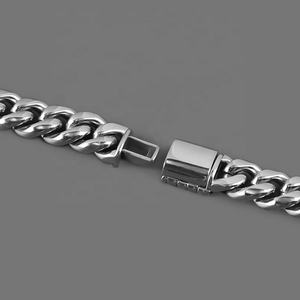 Collar Cubano de Acero Inoxidable para Hombre y Mujer, Joyería con Cierre de Cable, Accesorios Personalizados, Joyería Hip Hop, Cadena Cubana con Diamantes - Product Image 6