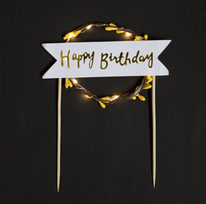 Décoration de gâteau en acrylique, une couche pour joyeux anniversaire, cuisson de fête, décoration pour cupcake, 1 pièce - Product Image 3