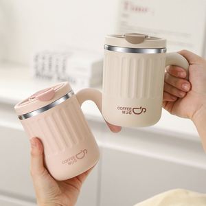 Factory Direct 304 Stainless Steel Thermos Cup Modern Design Coffee <b>Mug</b> Lid Straw Boiling Water Safe 6-12H Thermal Insulation - Product Image 3