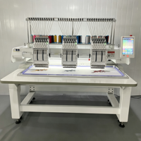 Machine à broder professionnelle, machine à broder commerciale, 3 têtes, 12 aiguilles pour logo sur t-shirt