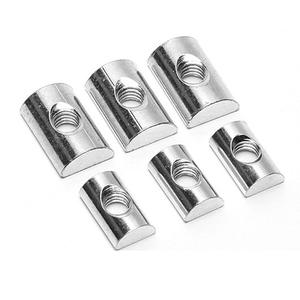 Fixations pour profilés en aluminium industriel, écrous demi-ronds M4 M5 M6 M8, écrous carrés en acier au carbone M4 M5 M6 M8, vente en gros - Product Image 2