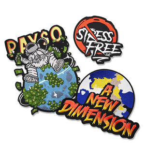 New Style Iron on Patches Twill Fabric Aliens Patches Custom Embroidery for Clothing and Shirts - Product Image 4