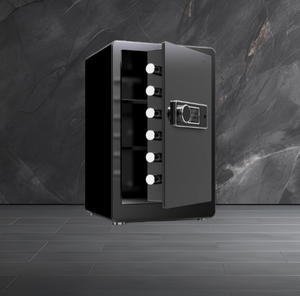 2025 nuevo H58cm reconocimiento biométrico electrónico de huellas dactilares caja de efectivo Hotel recepción banco caja de seguridad para dinero seguro - Product Image 2