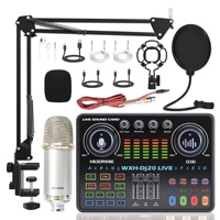 Mikrofon Kondenser Profesional BM900 48V Nirkabel Peredam Kebisingan Dual Streaming Audio Mixer Live Streaming Gaming 20kHz