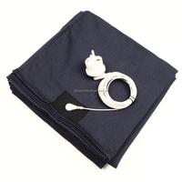 Drap de lit 30 % acier inoxydable - 400 fils/cm² - Technologie de mise à la terre anti-ondes électromagnétiques pour un meilleur sommeil - Usage adulte