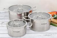 Penjualan Terbaik diskon besar-besaran 3 pot baja tahan karat kelas tinggi, set peralatan dapur baja tahan karat dari hitung Nam