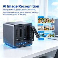 Penyimpanan Terhubung Jaringan 4-Bay Diskless NAS Server Cloud Pribadi Akses Jarak Jauh Album Foto AI Maks 120TB untuk Penggunaan Bisnis & Rumah Tangga