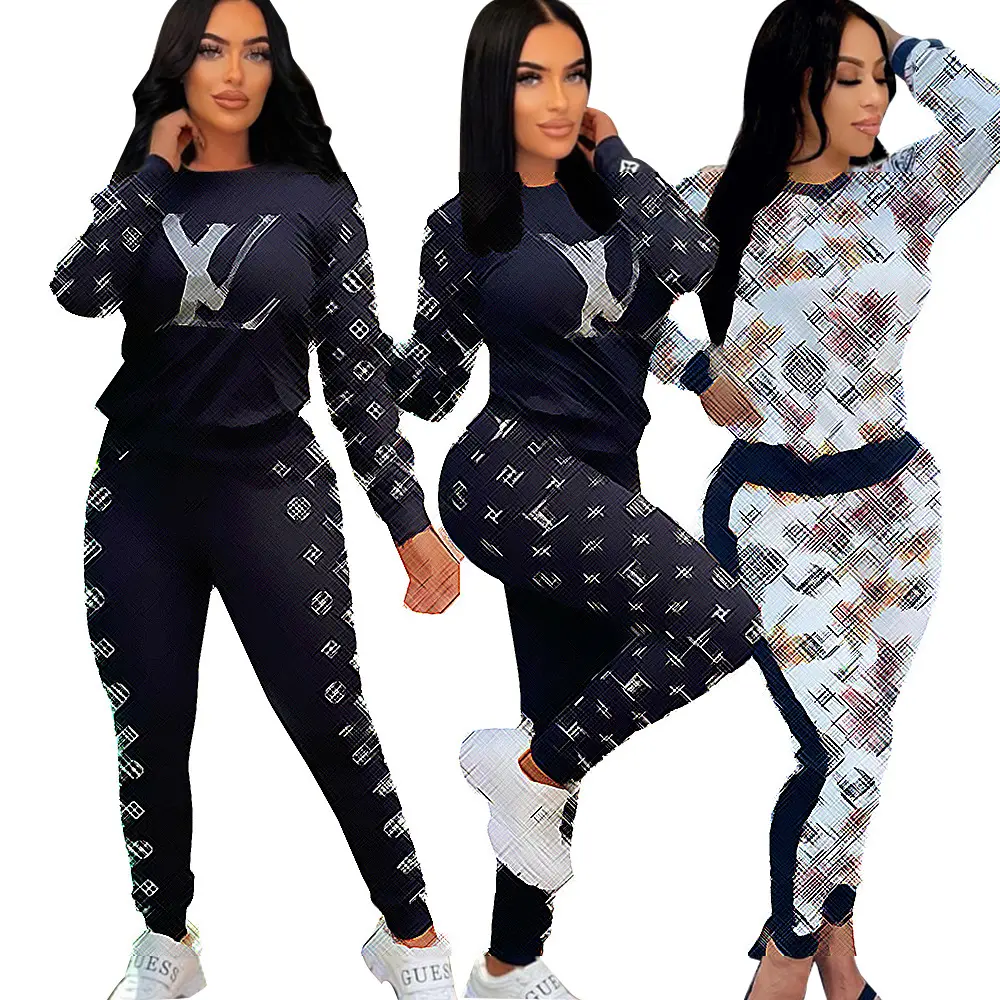 KaiChen Fall Cotton two piece set new winter women clothes Casual sports suit 2022 designer 2 piece set for women