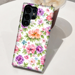 Custodia per telefono 2-in-1 staccabile per sublimazione per Samsung <span class=keywords><strong>Galaxy</strong></span> S26 Ultra, design floreale rosa Cherry Love, stampa a trasferimento termico - Product Image 3