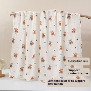 Couverture portefeuille <span class=keywords><strong>pour</strong></span> bébé, couverture double couche en pur coton <span class=keywords><strong>pour</strong></span> bébé, maternité <span class=keywords><strong>pour</strong></span> nouveau-né, séchage rapide, usage domestique - Product Image 2