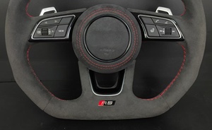 Volant de voiture personnalisé de style <span class=keywords><strong>Audi</strong></span> RS en Alcantara, volant sport entièrement en daim pour <span class=keywords><strong>Audi</strong></span> A3 A4 A5 A6 A7 <span class=keywords><strong>Q3</strong></span> Q5 Q7 <span class=keywords><strong>S</strong></span>/RS <span class=keywords><strong>Line</strong></span> - Product Image 4