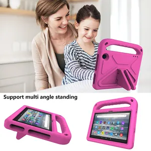 EVA Foam Kids Shockproof Cover Case For Amazon Kindle Fire 7.0 Inch 2022 With Kickstand Handle