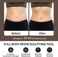 Outil de massage en bois pour la graisse abdominale, brosse de massage corporelle en bois pour les méridiens, masseur pour la cellulite et le drainage lymphatique du corps