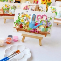 Papan Lukis Relief Plester 3D Kustom Taman Bunga Papan Kosong Tanpa Cat Kit Kerajinan Plester Lukis Sendiri Lukisan Timbul
