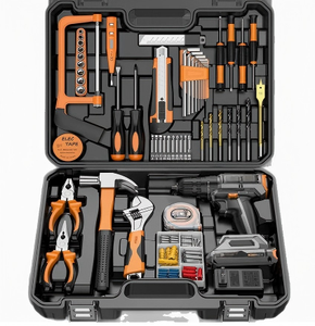 Kit Combinato di Utensili Elettrici, Set Trapano Elettrico con Cassetta degli Attrezzi, Set Combinato per <span class=keywords><strong>Auto</strong></span> e Casa, Multifunzionale - Product Image 1