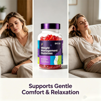 Gummies SYC BIO sans sucre pour la gestion du poids, 60 unités, avec mélatonine et L-théanine pour le soutien du sommeil, à base de plantes, bien-être quotidien