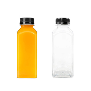 2oz 4oz 8oz 12oz 16oz 32oz Bouteilles vides en plastique PET de jus rondes carrées de qualité alimentaire avec couvercle antivol pour emballage de boisson - Product Image 1