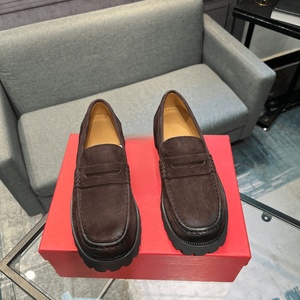 Zapatos de Hombre de Alta Calidad, Suela Gruesa Dentada, Antideslizante de Goma, Amortiguación de Alta Elasticidad, <span class=keywords><strong>Hebilla</strong></span> Clásica Tipo Penny, Ferragamos - Product Image 5