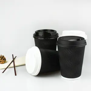 Tasse à crème glacée jetable écologique, 10 pièces, papier Double paroi imprimé, tasses à café expresso pour boissons chaudes