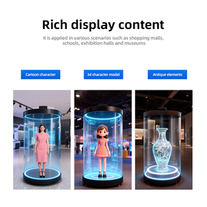 Projecteur d'affichage 3D en cylindre transparent avec interaction IA pour l'éducation, les expositions médicales, les musées, contrôle vocal ZX-21.5 Cold- - Product Image 4