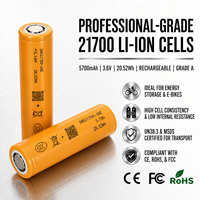 Batterie Li-ion de qualité A INR21700 58E 3.6V 5700mAh 20.52Wh pour stockage d'énergie domestique ESS – Approvisionnement durable