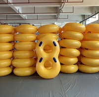 Toboggan aquatique gonflable à quatre feuilles de trèfle, pour 4 passagers, tube de parc aquatique en fibre de verre