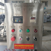 Automatische centrifugale centrifugeermachine met bovenafvoer voor het ontwateren van fruit, cassave, aardappelchips en frites.