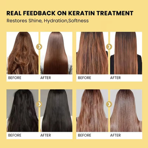 Tratamiento profesional de queratina brasileña, proteína de colágeno, alisado, crema permanente para cabello dañado y seco - Product Image 6