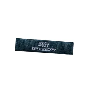 AT HOME LOGO Manufacturer Garment Accessories Clothing Satin Tag Custom Clothes Woven Labels With Brand Logo Hang Tag