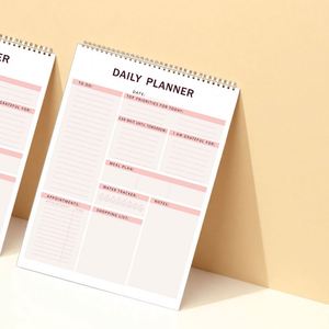 Ready Ship A4 PP Daily Planner Tear Calendar Spiral Notepad Saddle <b>Stitching</b> Option for Daily Organization Note Taking <b>Gift</b> - Product Image 2