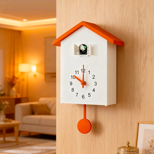 Horloge <span class=keywords><strong>coucou</strong></span> mignonne avec mode silencieux à <span class=keywords><strong>carillon</strong></span> horaire pour la nuit facile à installer affichage de l'heure clair idéal décoration et cadeau pour la maison/bureau - Product Image 6