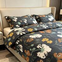 Parure de lit de luxe en polyester, motif dessin animé tissé, 500 fils, pour usage hospitalier et domestique, design pliable