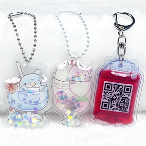 Cá nhân hoá tùy biến Anime Acrylic Lắc móc chìa khóa trong suốt Lắc Marvel Charm Móc chìa khóa - Product Image 2