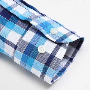 थोक कस्टम उच्च गुणवत्ता कपास प्लेड पुरुषों शर्ट - Product Image 3